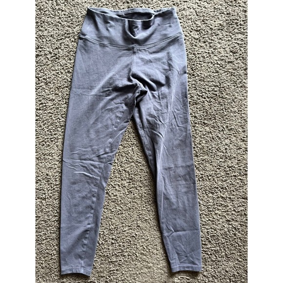 Express Women's Leggings Small Mid Rise Blue Stretch Ankle Workout Pants - Picture 1 of 6